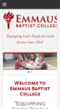 Mobile Screenshot of emmausbaptistcollege.com
