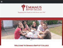 Tablet Screenshot of emmausbaptistcollege.com